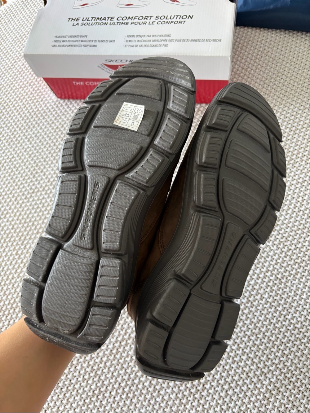 Skechers Men’s Brown Slip-On Casual Moc Toe Loafers - Picture 5 of 8